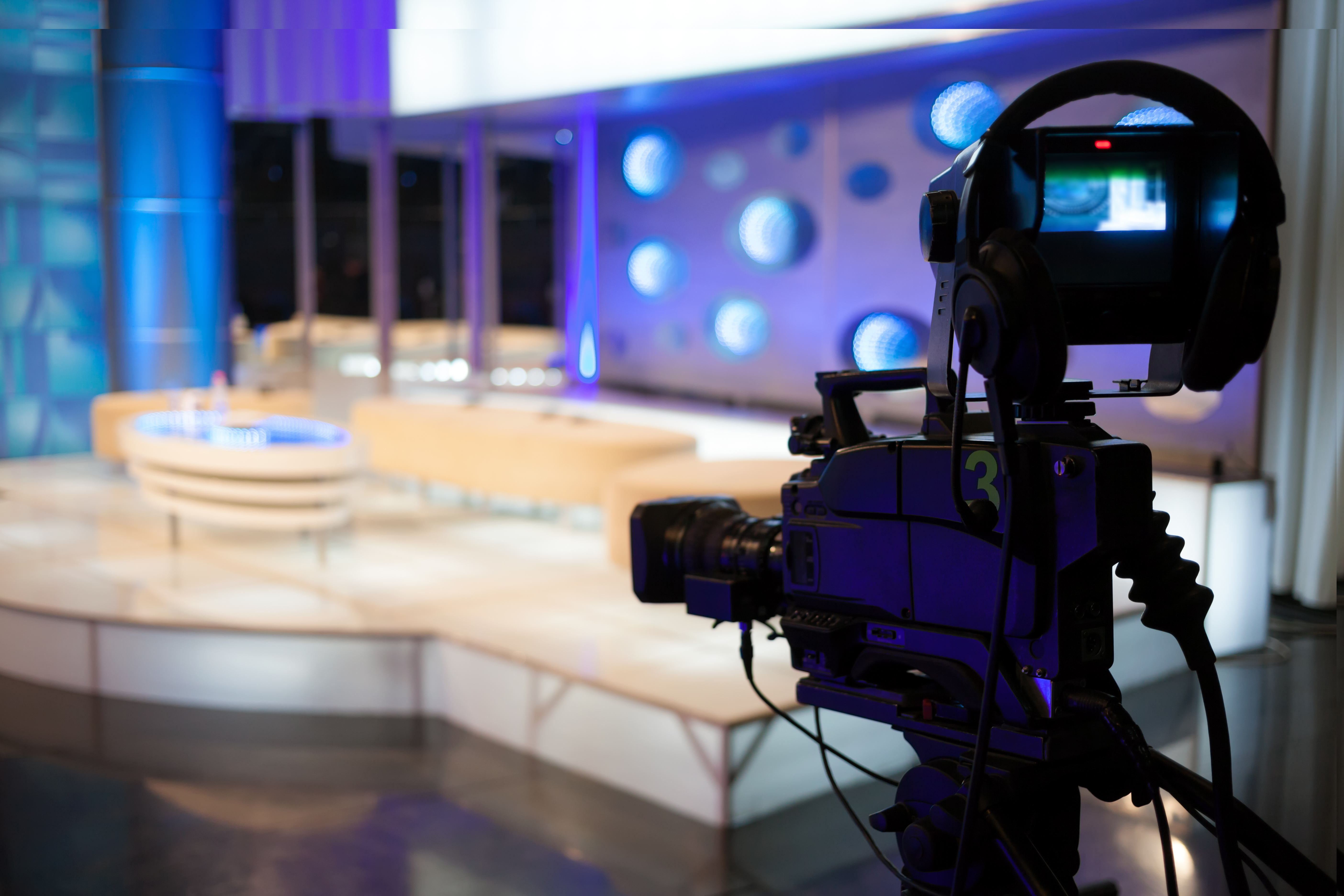 Video camera - recording show in TV studio